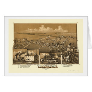 Tullytown, panoramische Karte PAs - 1887