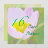 Tulpe 16 . Geburtstag Einladung (Vorne/Hinten)