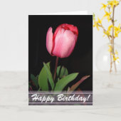 Tulpe-alles- Gute zum Geburtstagkarte Karte (Gelbe Blume)
