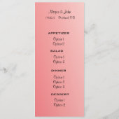 Tulpe-Aquarell-Hochzeits-Menü Menükarte (Rückseite)