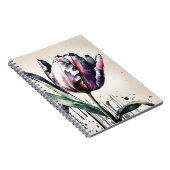 Tulpe - Aquarellblumen Notizblock (Rechte Seite)