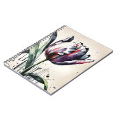 Tulpe - Aquarellblumen Notizblock (Linke Seite)