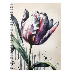 Tulpe - Aquarellblumen Notizblock