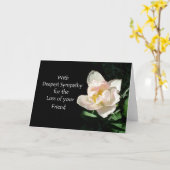 Tulpe-Beileids-Karte - Verlust eines Freunds Karte (Gelbe Blume)