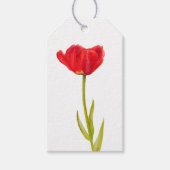 Tulpe-Blume-Aquarellschilder Geschenkanhänger (Vorderseite)