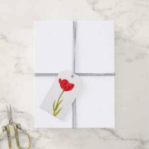 Tulpe-Blume-Aquarellschilder Geschenkanhänger