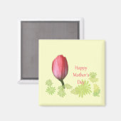Tulpe-Blume, Tag der glücklichen Mutter Magnet (Vorderseite/Rückseite)