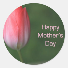 Tulpe-Blume, Tag der glücklichen Mutter Runder Aufkleber
