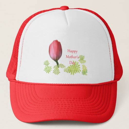 Tulpe-Blume, Tag der glücklichen Mutter Truckerkappe (Vorderseite)