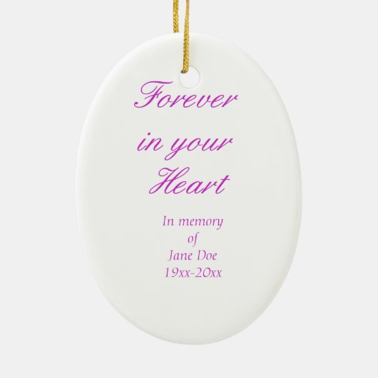 Tulpe-Blume zum Gedenken an Verzierung Keramik Ornament (Hinten)