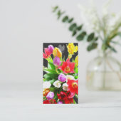 Tulpe-Blumen Visitenkarte (Stehend Vorderseite)