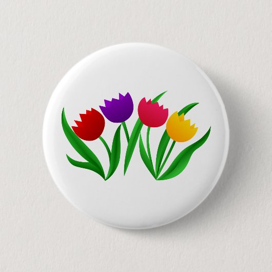 Tulpe-Blüte Button (Vorderseite)