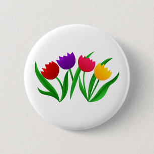 Tulpe-Blüte Button