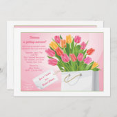 Tulpe-Brautparty-Einladung Einladung (Vorne/Hinten)