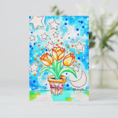 Tulpe Dankeskarte (Stehend Vorderseite)