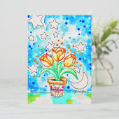 Tulpe Einladung (Stehend Vorderseite)