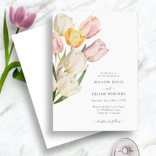 Tulpe Elegante Hochzeit Einladung