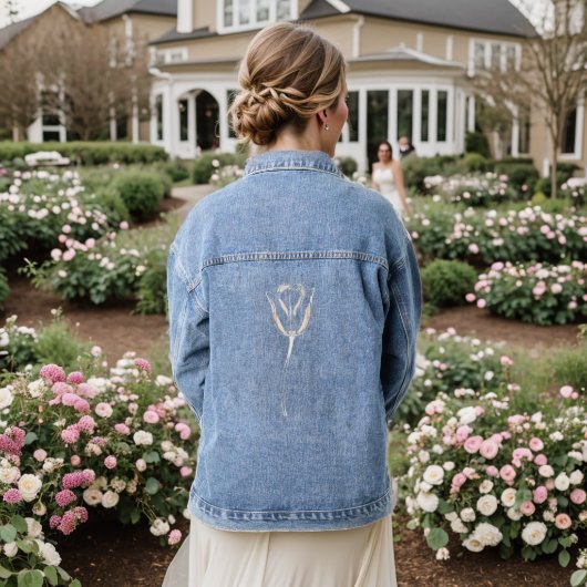 Tulpe - Elegante Illustration Jeansjacke (Hochzeit Rückseite)