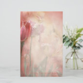 Tulpe-Farben des Liebe-Briefpapiers Briefpapier (Stehend Vorderseite)