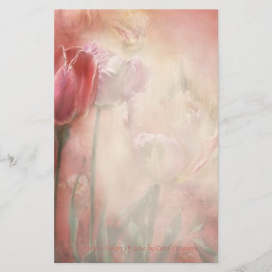 Tulpe-Farben des Liebe-Briefpapiers Briefpapier (Vorderseite)