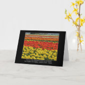 Tulpe-Feld und Voltaire Zitat Karte (Gelbe Blume)