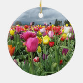 Tulpe-Feld-Verzierung Keramikornament (Hinten)