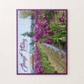 Tulpe-Felder (lila) u. Scheune (Skagit Tal) Puzzle (Vertikal)