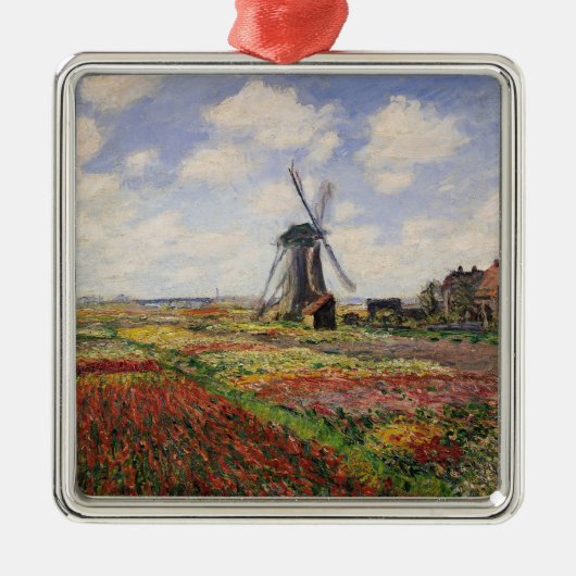Tulpe-Felder Rijnsburg Windmühle Claude Monets | Ornament Aus Metall (Vorne)