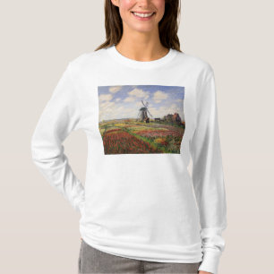 Tulpe-Felder Rijnsburg Windmühle Claude Monets T-Shirt