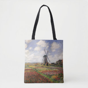 Tulpe-Felder Rijnsburg Windmühle Claude Monets   Tasche