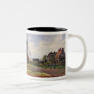 Tulpe-Felder Rijnsburg Windmühle Claude Monets Zweifarbige Tasse