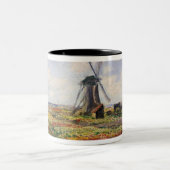 Tulpe-Felder Rijnsburg Windmühle Claude Monets | Zweifarbige Tasse (Mittel)