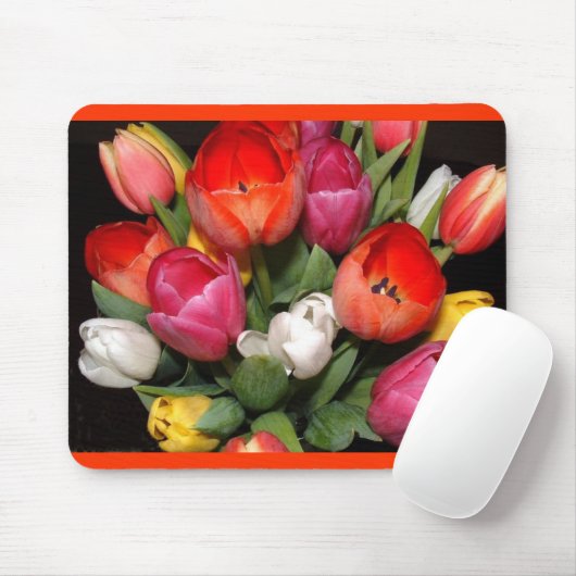 Tulpe-Feuerwerks-Mausunterlage Mousepad (Mit Mouse)