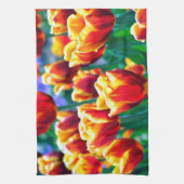 Tulpe-Foto-helles orange gelbes Grün Handtuch (Vertikal)