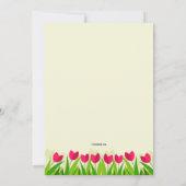 Tulpe-GrenzFoto-Einladung Einladung (Rückseite)