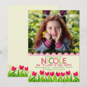 Tulpe-GrenzFoto-Einladung Einladung (Vorne/Hinten)