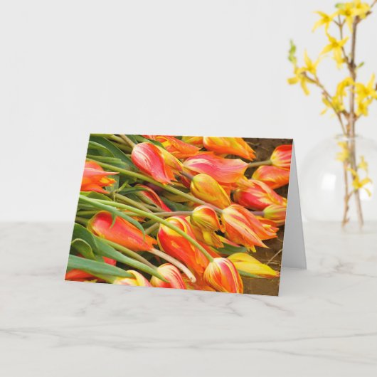 Tulpe-Gruß-Karte Karte (Gelbe Blume)