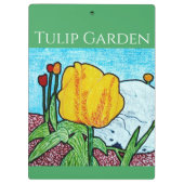 Tulpe im Garten Klemmbrett (Rückseite)