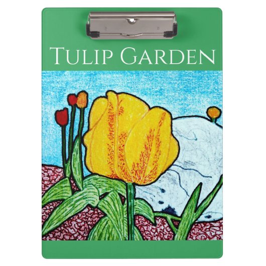 Tulpe im Garten Klemmbrett (Vorderseite)