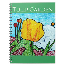 Tulpe im Garten Notizblock