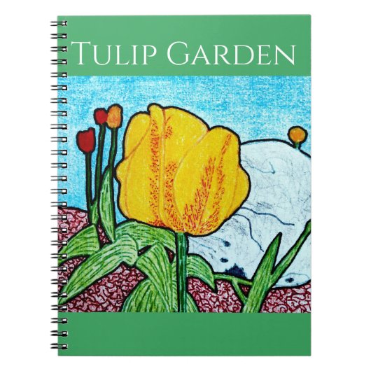 Tulpe im Garten Notizblock (Vorderseite)