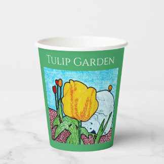 Tulpe im Garten Pappbecher