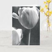 Tulpe in Schwarzweiss Karte (Gelbe Blume)