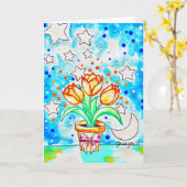 Tulpe Karte (Gelbe Blume)