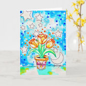 Tulpe Karte (Gelbe Blume)