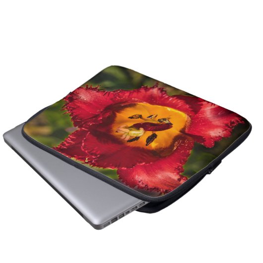 Tulpe Laptopschutzhülle (Vorne Knopf)