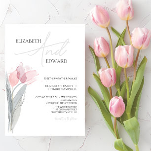 Tulpe Moderne Minimalistische Elegante Typografie Einladung