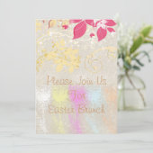 Tulpe-Ostern-Brunch Einladung (Stehend Vorderseite)