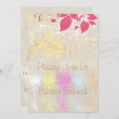 Tulpe-Ostern-Brunch Einladung (Vorne/Hinten)