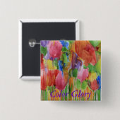 Tulpe Palooza Knopf Button (Vorne & Hinten)